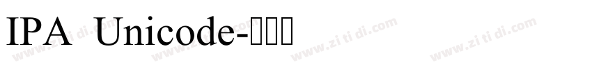 IPA Unicode字体转换